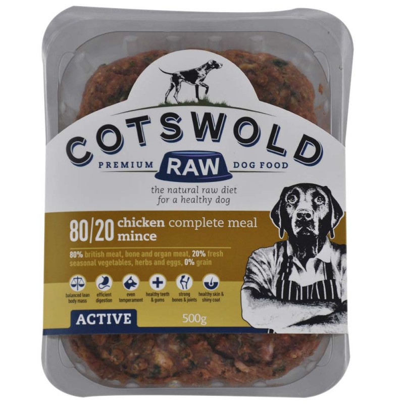 500g 80 20 Active Chicken Mince For Dogs Cotswold Raw